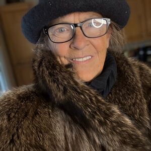 SOLD! Evans FUR Full length coat- Sz 10-12